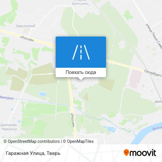 Карта Гаражная Улица