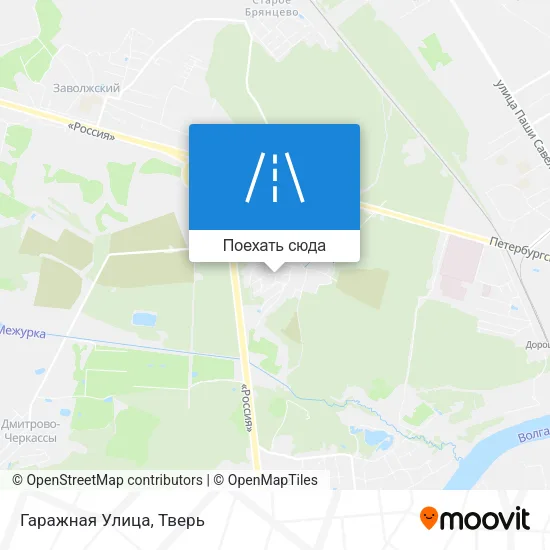 Карта Гаражная Улица