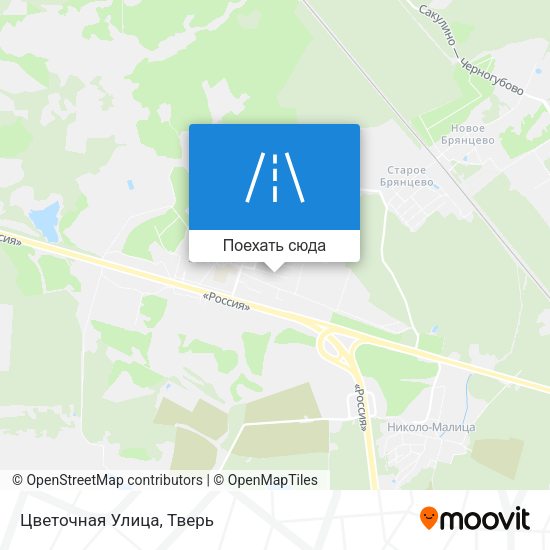 Карта Цветочная Улица