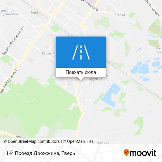 Карта 1-Й Проезд Дрожжина