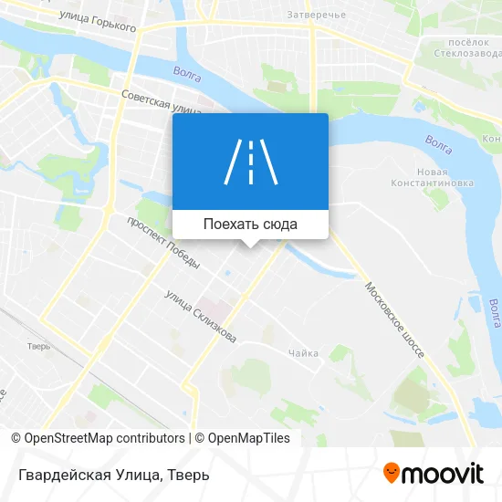 Карта Гвардейская Улица