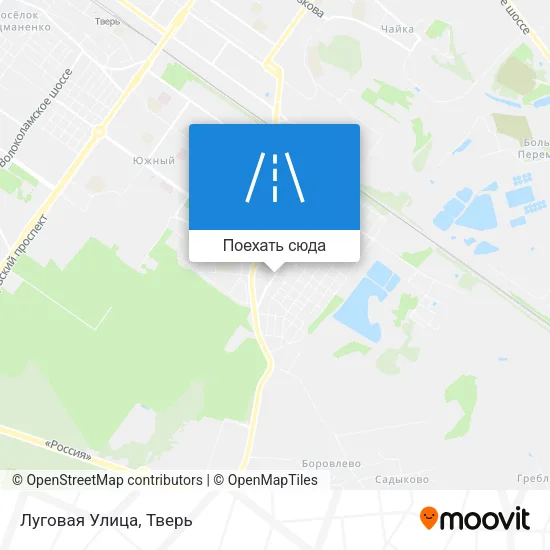 Карта Луговая Улица