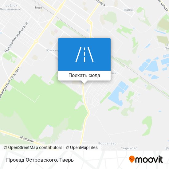 Карта Проезд Островского