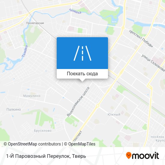 Карта 1-Й Паровозный Переулок