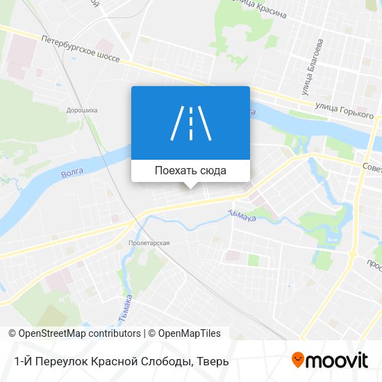 Карта 1-Й Переулок Красной Слободы