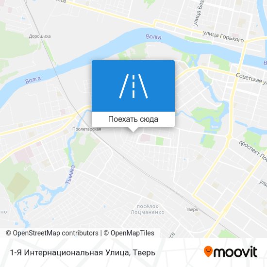 Карта 1-Я Интернациональная Улица