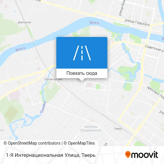 Карта 1-Я Интернациональная Улица