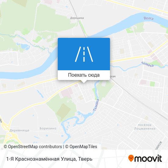 Карта 1-Я Краснознамённая Улица