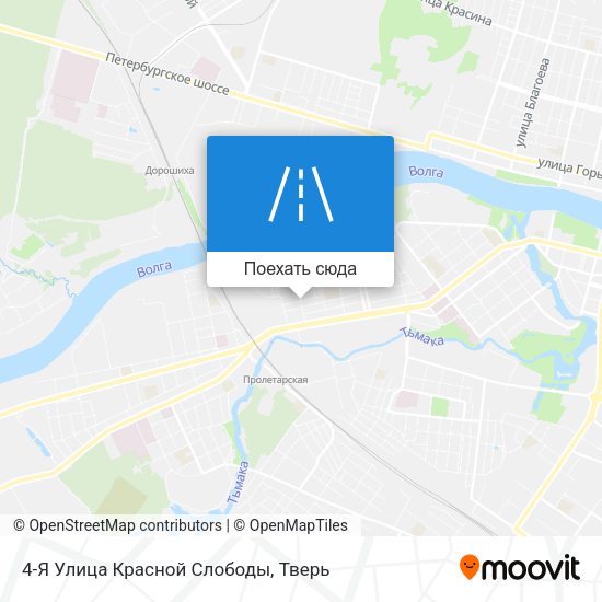 Карта 4-Я Улица Красной Слободы