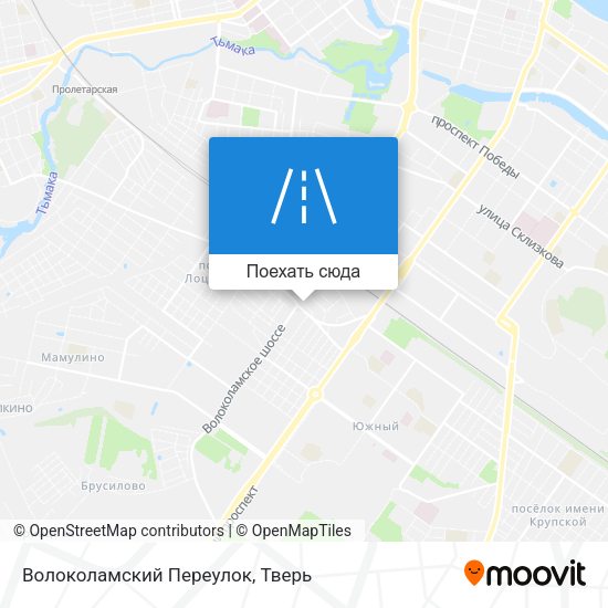 Карта Волоколамский Переулок