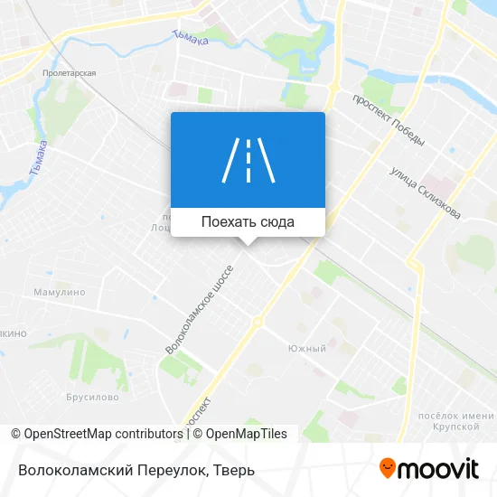 Карта Волоколамский Переулок