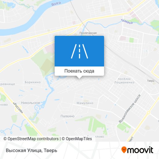 Карта Высокая Улица