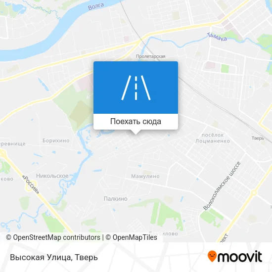 Карта Высокая Улица