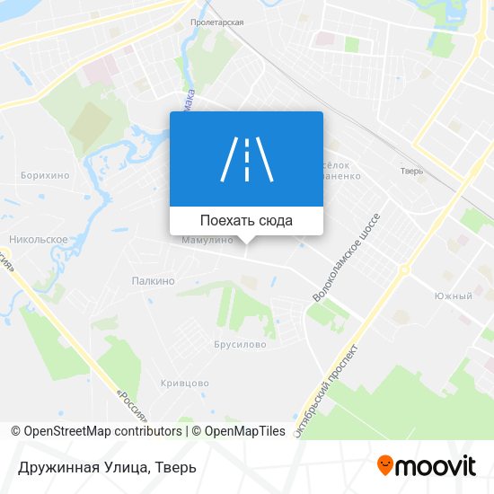 Карта Дружинная Улица
