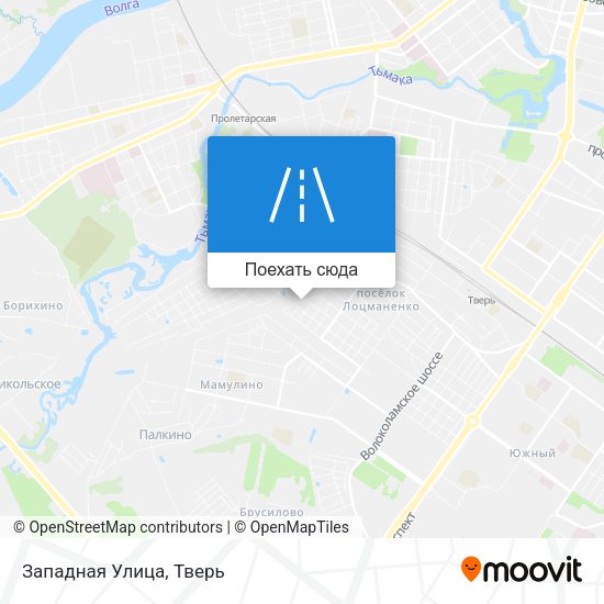Карта Западная Улица