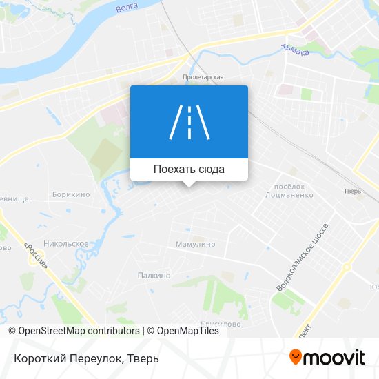 Карта Короткий Переулок