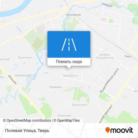 Карта Полевая Улица