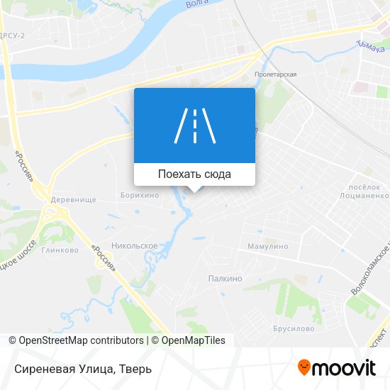Карта Сиреневая Улица