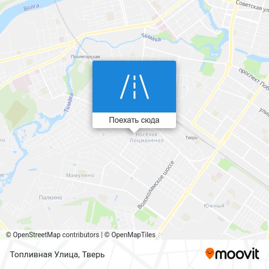 Карта Топливная Улица