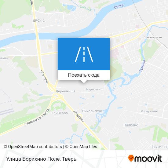 Карта Улица Борихино Поле