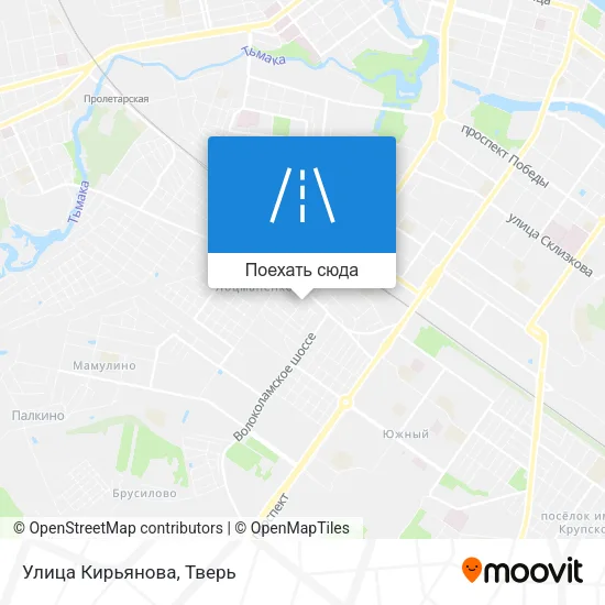 Карта Улица Кирьянова