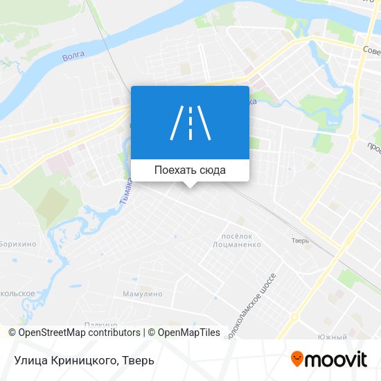 Карта Улица Криницкого