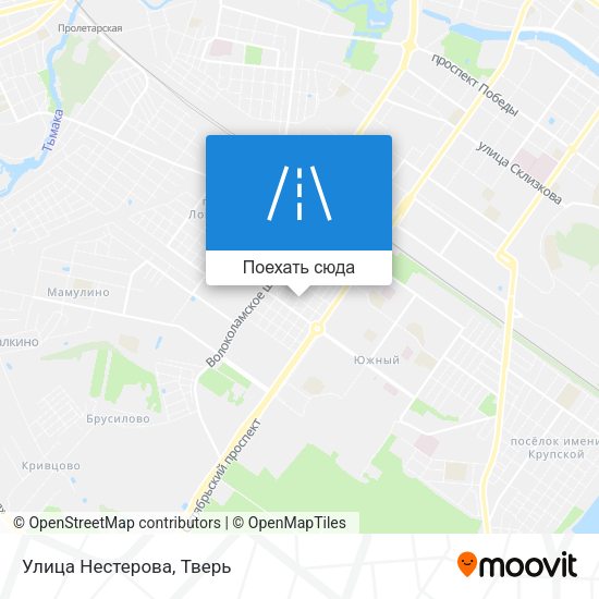 Карта Улица Нестерова