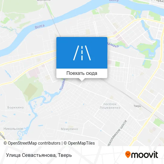 Карта Улица Севастьянова