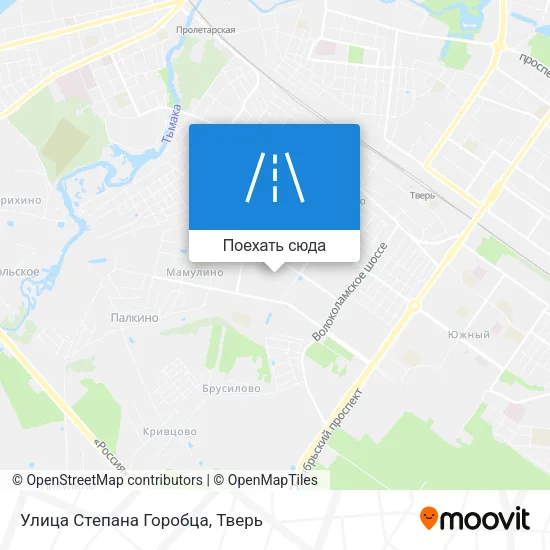 Карта Улица Степана Горобца