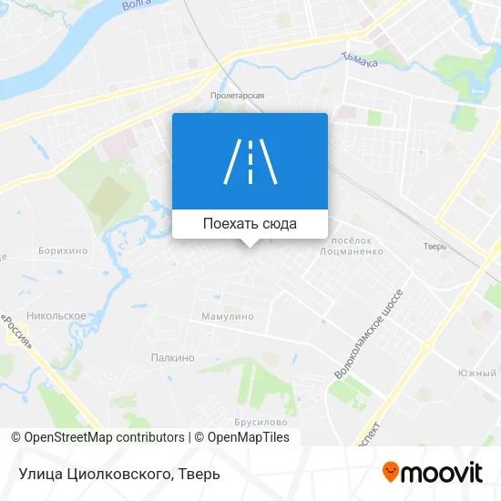 Карта Улица Циолковского