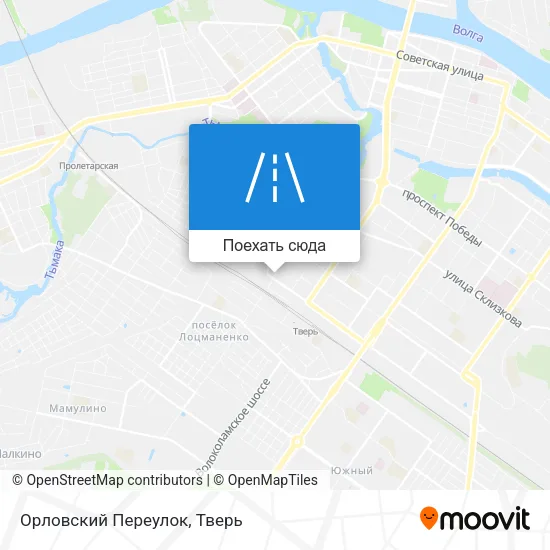 Карта Орловский Переулок