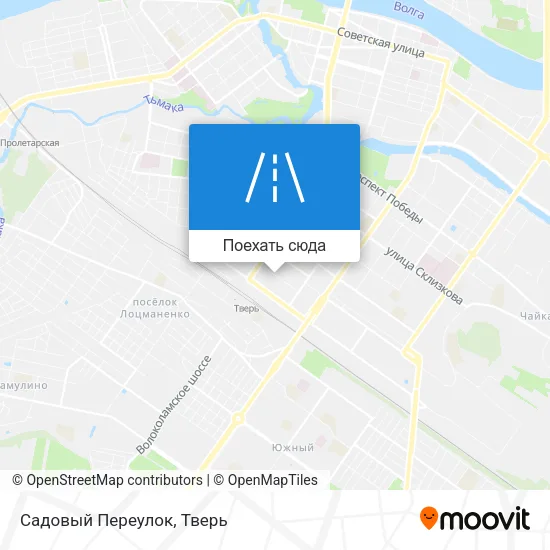 Карта Садовый Переулок