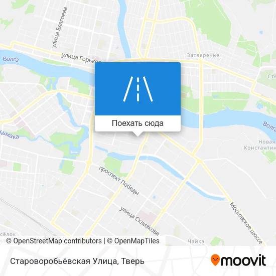 Карта Староворобьёвская Улица