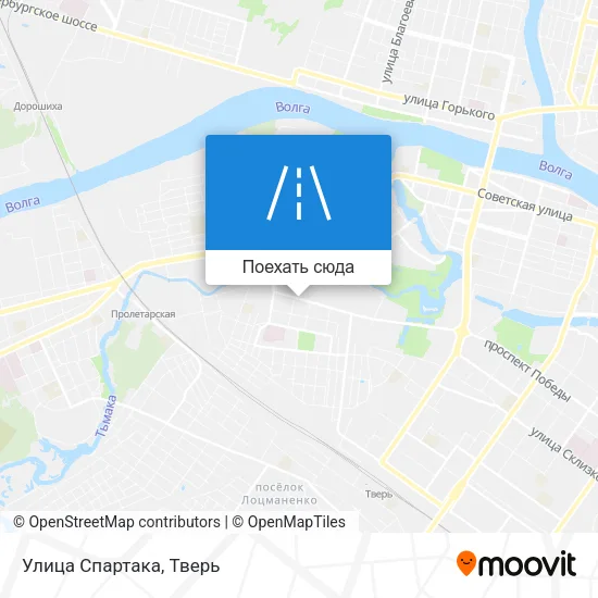 Карта Улица Спартака