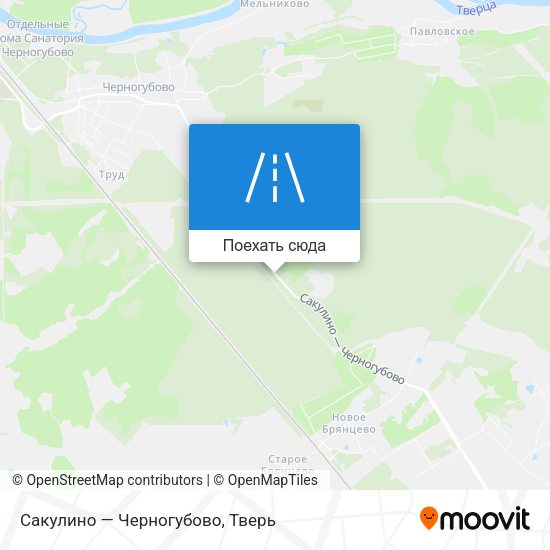 Карта Сакулино — Черногубово