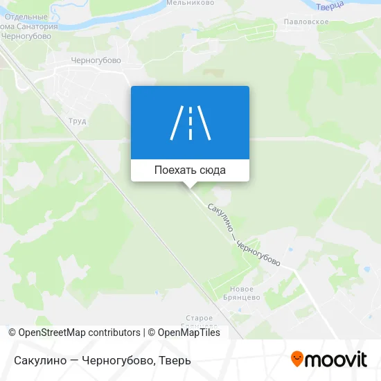 Карта Сакулино — Черногубово