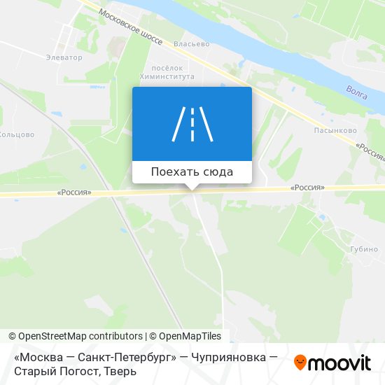 Карта «Москва — Санкт-Петербург» — Чуприяновка — Старый Погост