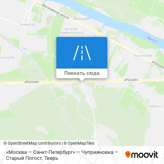 Карта «Москва — Санкт-Петербург» — Чуприяновка — Старый Погост