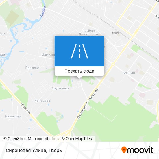 Карта Сиреневая Улица