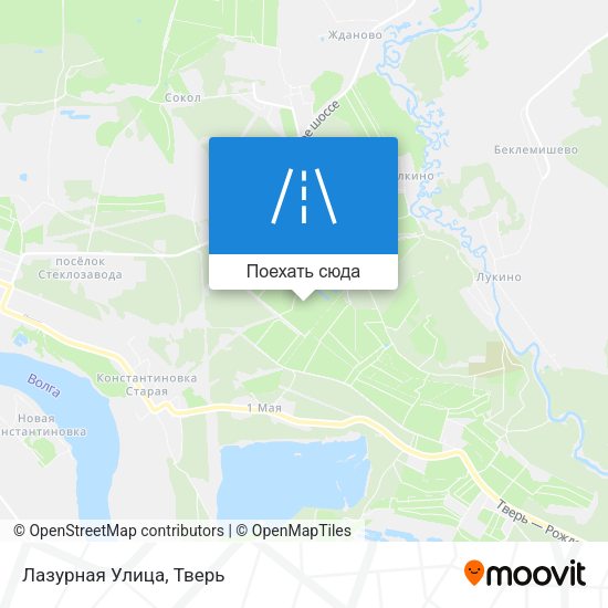 Карта Лазурная Улица
