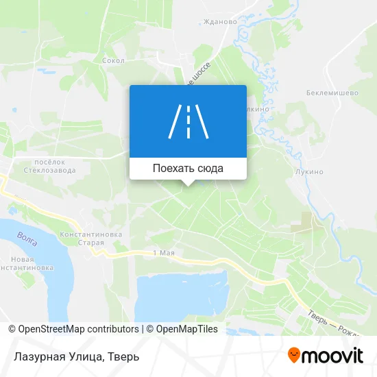 Карта Лазурная Улица