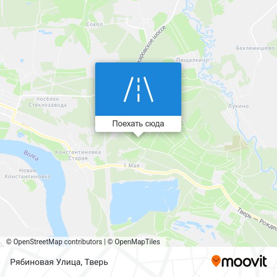 Карта Рябиновая Улица