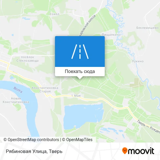 Карта Рябиновая Улица