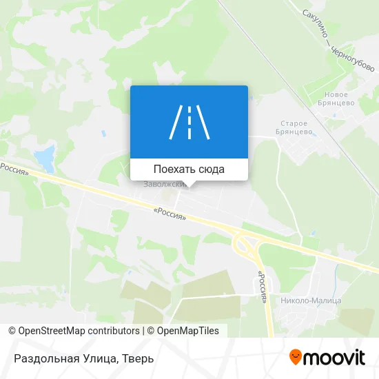 Карта Раздольная Улица