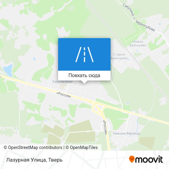 Карта Лазурная Улица