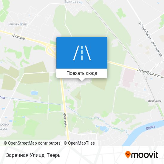 Карта Заречная Улица