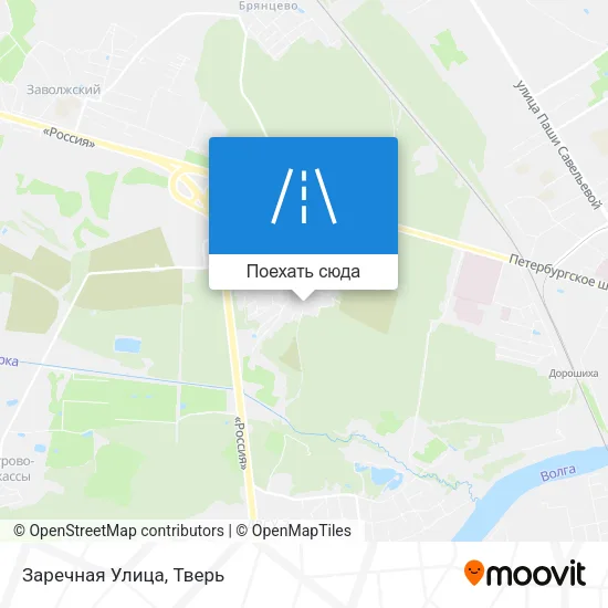 Карта Заречная Улица