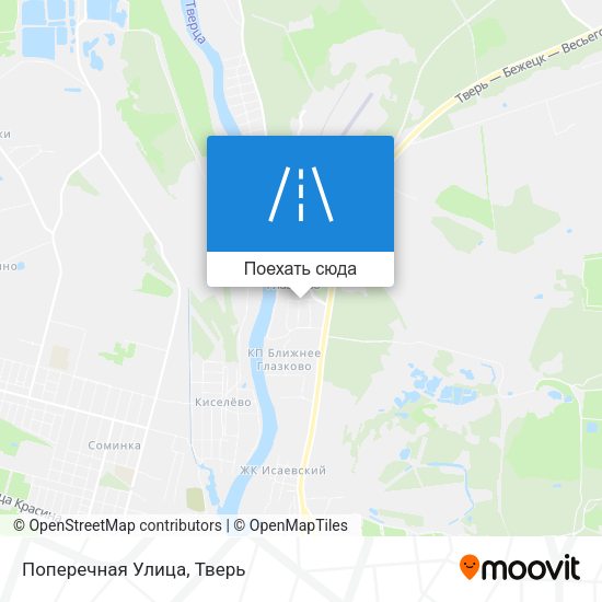 Карта Поперечная Улица