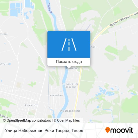 Карта Улица Набережная Реки Тверца