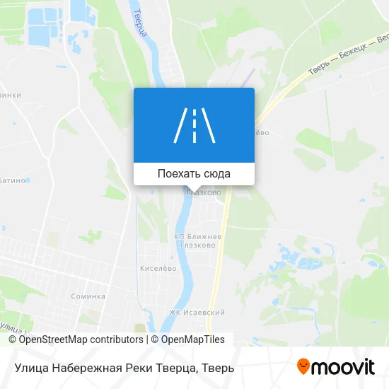 Карта Улица Набережная Реки Тверца
